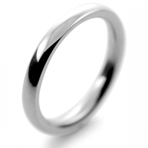 Court Traditional Heavy - 2.0mm Platinum Wedding Ring 